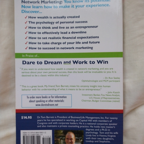 Network Marketing book by Tom Barret Dollars and Sense of Success - Picture 2 of 2